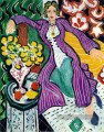 Femme au manteau violet Femme dans un fauvisme abstrait Purple Coat Henri Matisse